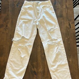 Wild Fable White Jeans — High Rise Dad Jean — Size 6